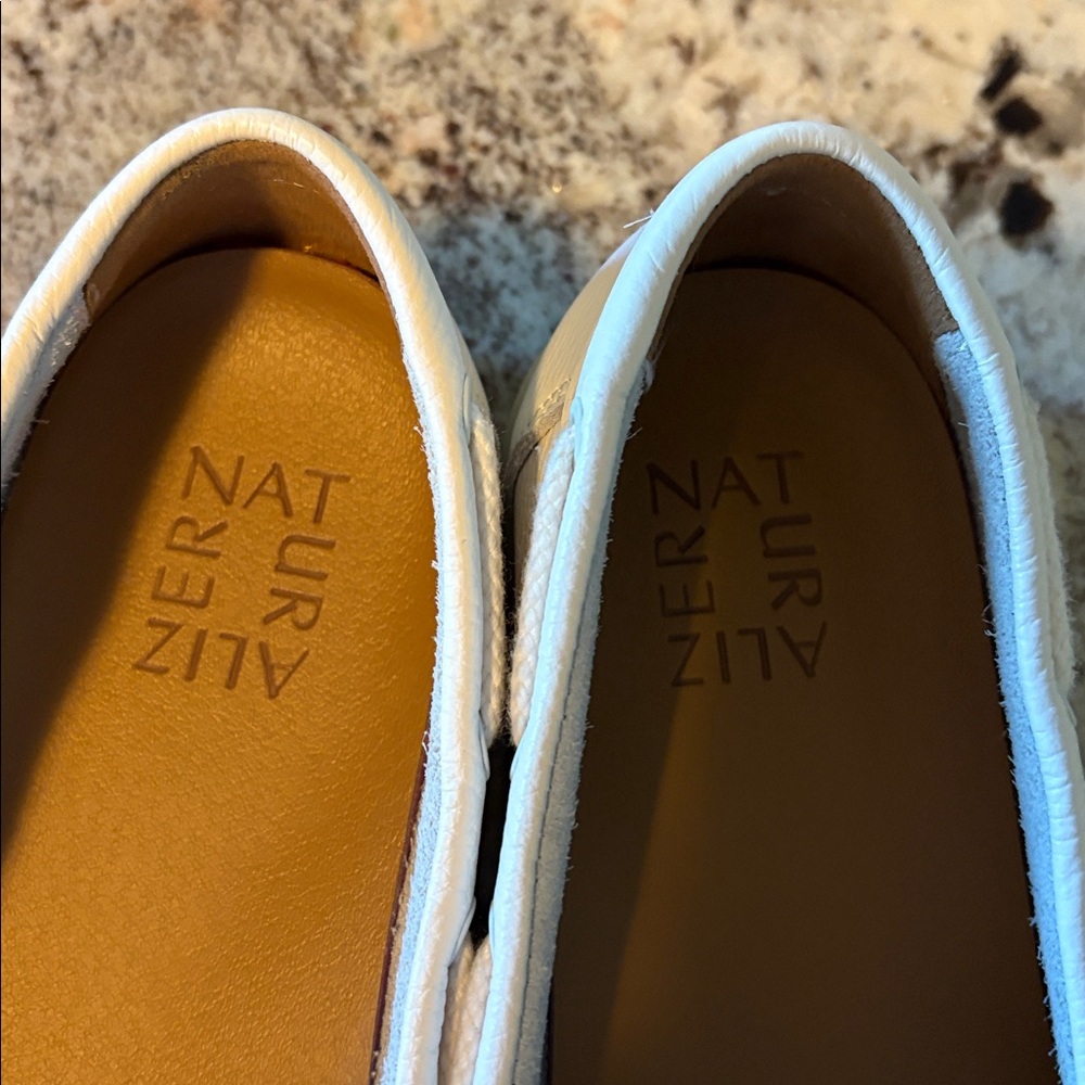 Naturalizer White Leather Loafers - Picture 3 of 5
